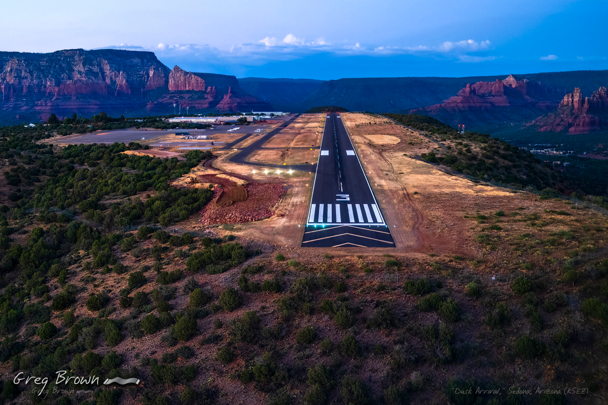 Dusk Arrival,” Sedona, Arizona (KSEZ) – Greg Brown's Flying Carpet